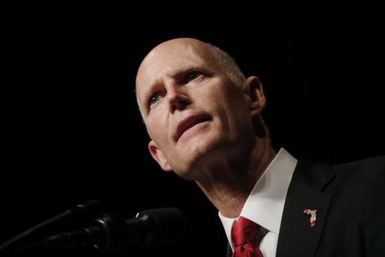 Governador da Flórida Scott durante evento em Miami
 16/6/2017    REUTERS/Carlos Barria