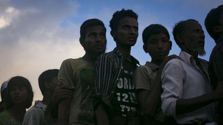 Rohingya que chegaram a Bangladesh