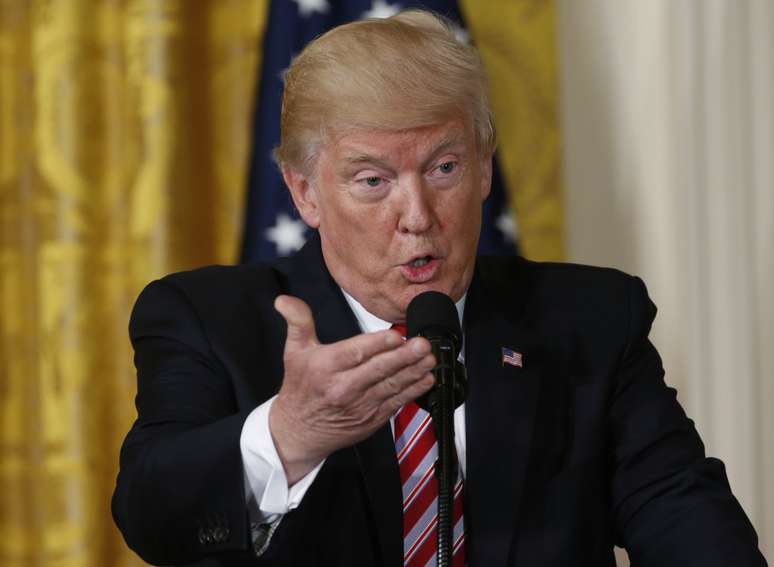Presidente dos Estados Unidos, Donald Trump, durante coletiva de imprensa na Casa Branca, em Washington 07/09/2017 REUTERS/Kevin Lamarque