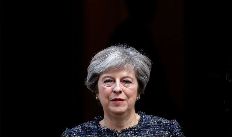 Theresa May durante evento em Londres
 13/9/2017    REUTERS/Peter Nicholls