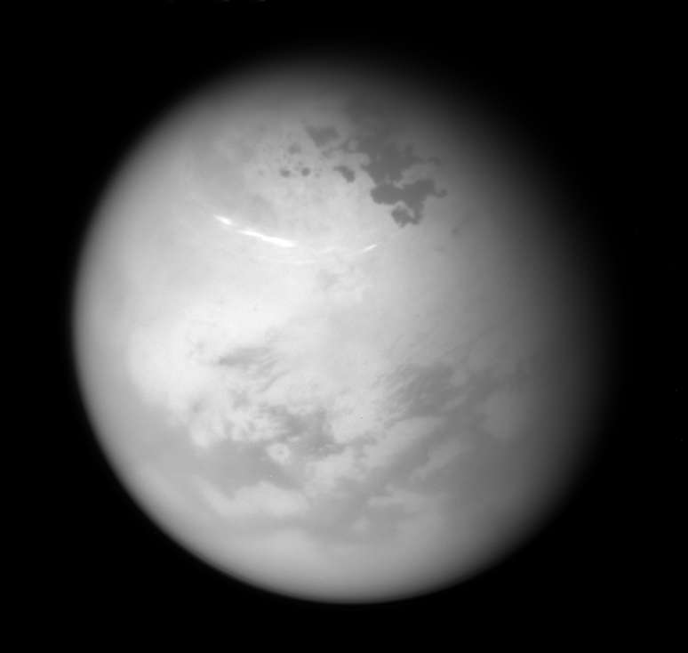Imagem capturada pela Cassini de Titã, uma das luas de Saturno