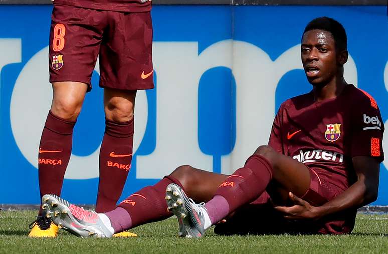 Demb&eacute;l&eacute; sofre les&atilde;o em jogo contra o Getafe
16/9/2017    REUTERS/Paul Hanna