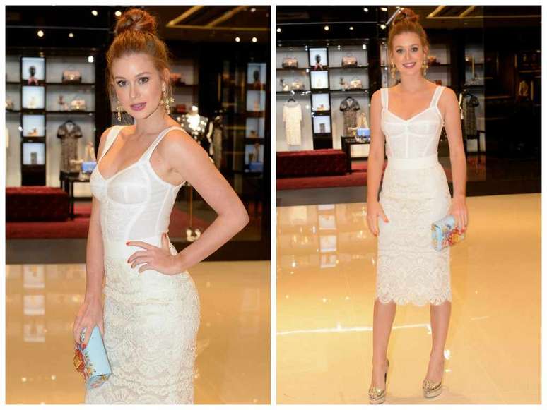 Marina Ruy Barbosa com look que lembra lingerie 