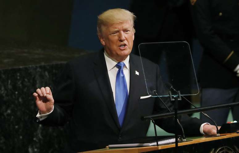 Presidente dos EUA, Donald Trump, em discurso na 72ª Assembleia Geral da ONU 19/09/2017 REUTERS/Shannon Stapleton