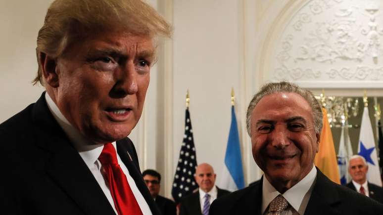 Trump e Temer em jantar