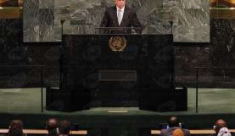 O presidente Michel Temer faz o discurso de abertura da 72ª Assembleia Geral da ONU - Beto Barata/PR