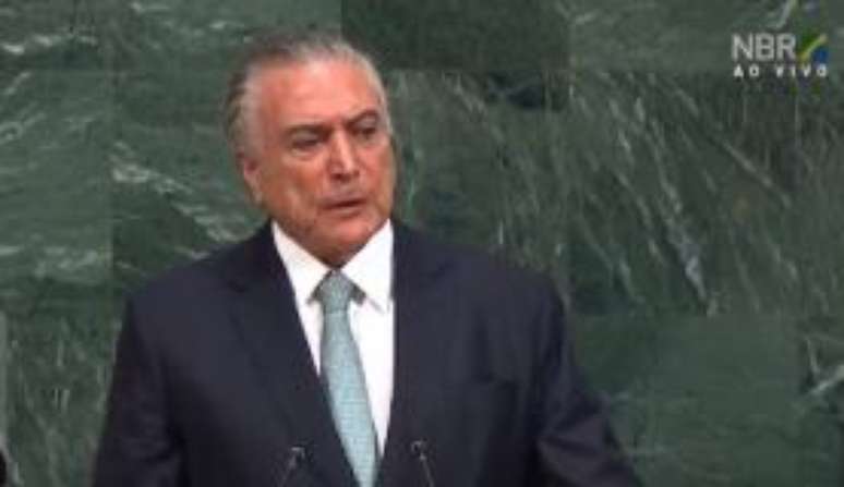 O presidente Michel Temer durante a 72ª Assembleia Geral das Nações Unidas  