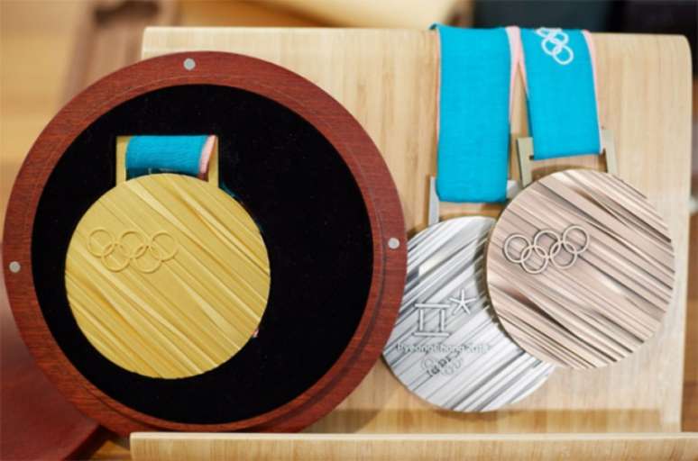 Medalhas são inspiradas no alfabeto coreano (Foto: Divulgação)