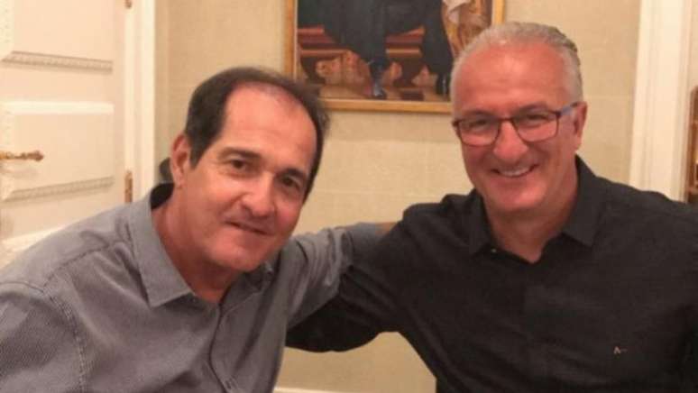 Muricy e Dorival em pizzaria em São Paulo (Foto: Reprodução)