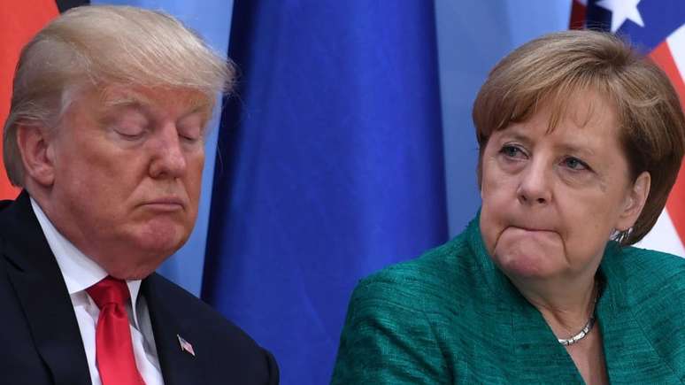 Donald Trump e Angela Merkel