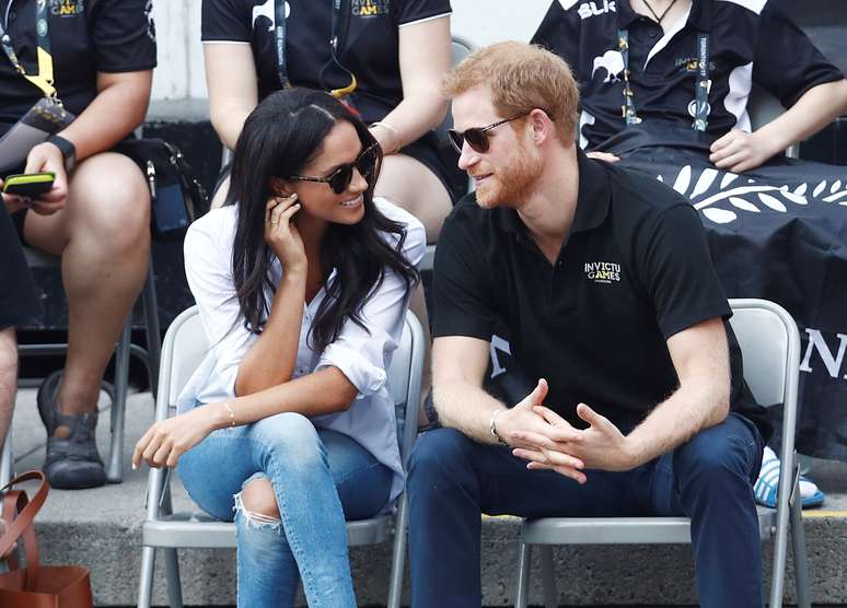 Príncipe Harry e namorada, a atriz Meghan Markle, assistem partida de tênis para cadeirantes em Toronto
25/09/2017 REUTERS/Mark Blinch