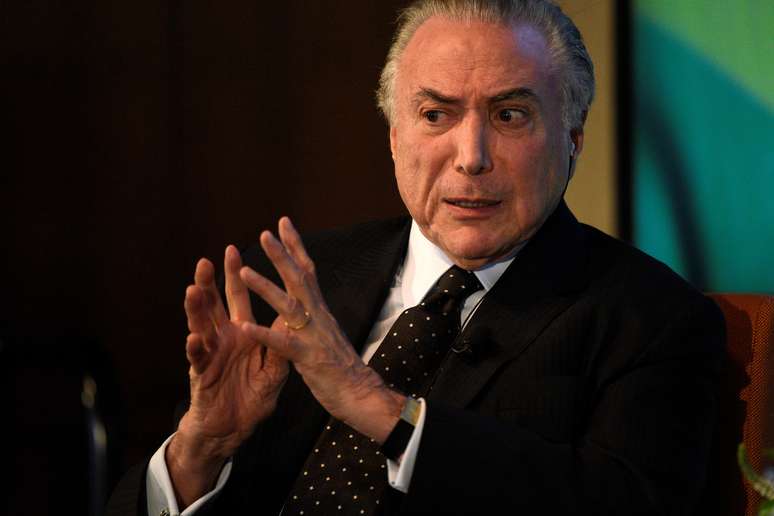 Temer fala durante evento da Reuters em Nova York
 20/9/2017    REUTERS/Darren Ornitz