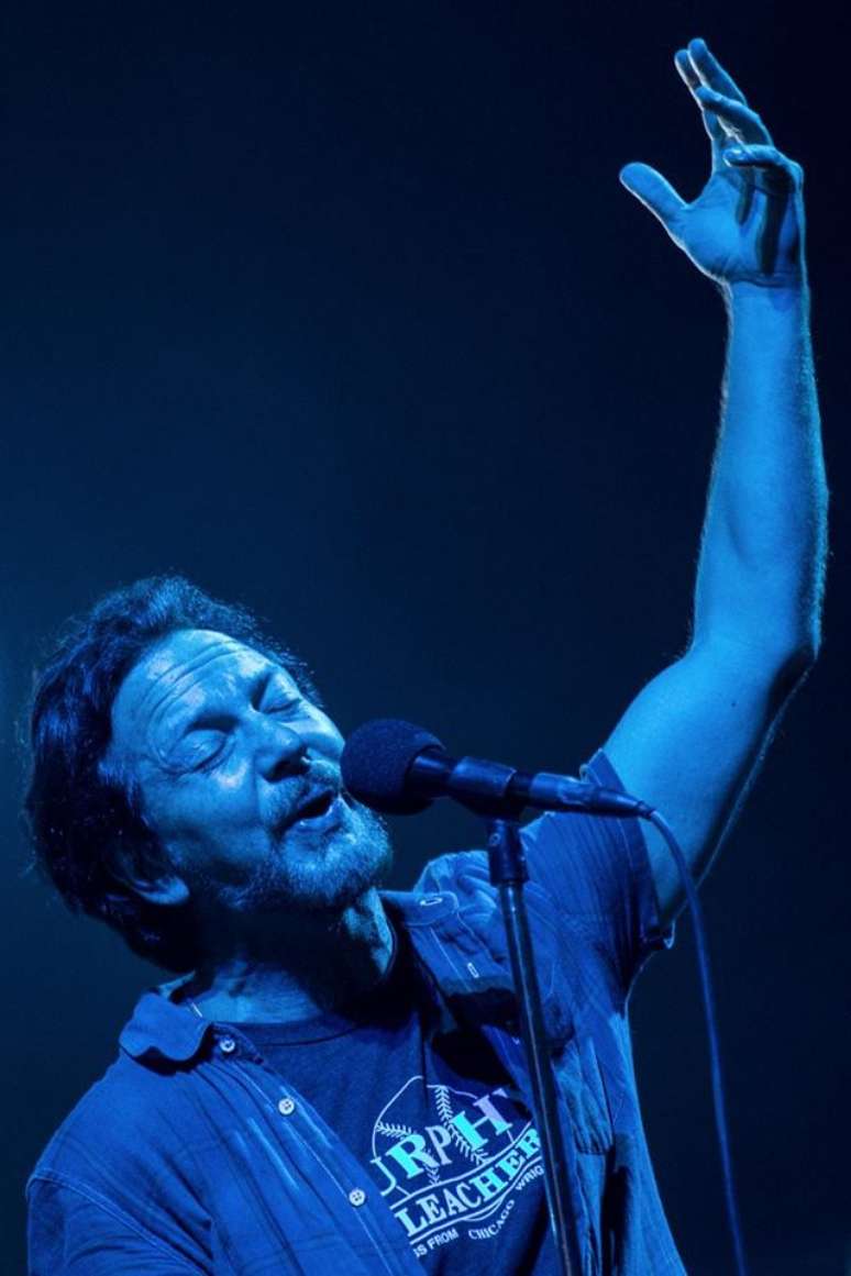 Eddie Vedder, do Pearl Jam, uma das bandas principais do Lollapalooza 2018