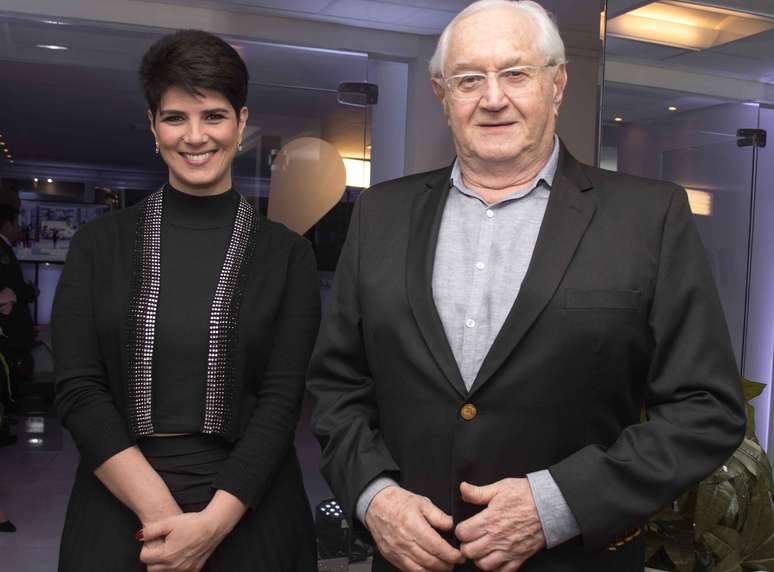 A apresentadora Mariana Godoy e o âncora do RedeTV News Boris Casoy prestigiaram a inauguração
