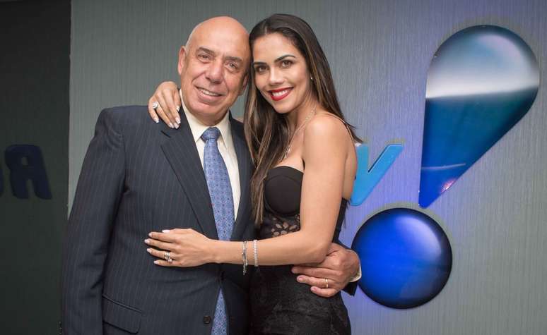 Amilcare Dallevo Jr. com sua mulher, a apresentadora Daniela Albuquerque, do programa ‘Sensacional’