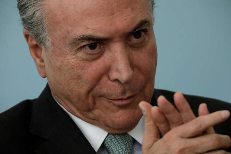 Presidente Michel Temer durante cerimônia no Palácio do Planalto
