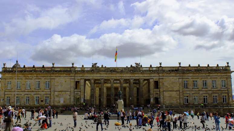 Congresso colombiano, no centro histórico de Bogotá