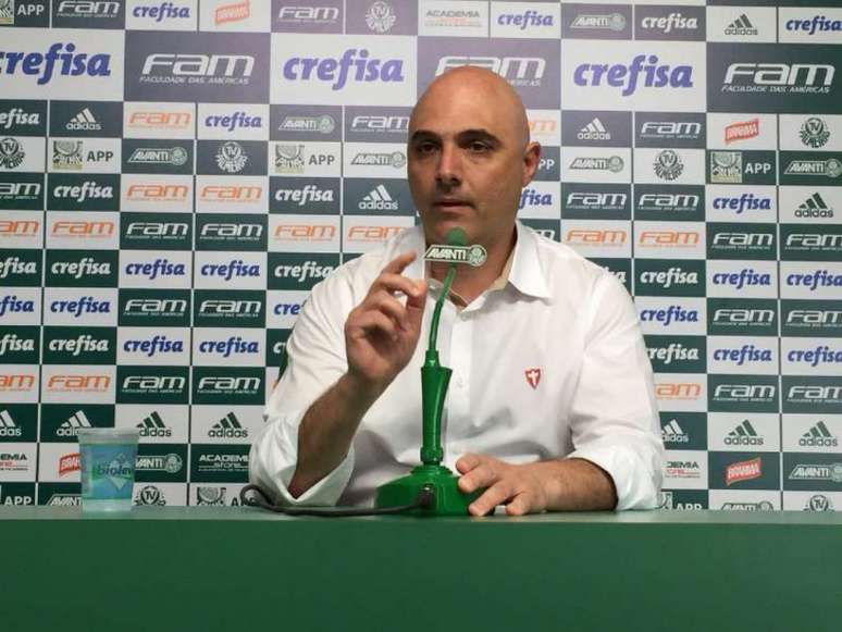 Maurício Galiotte durante a entrevista coletiva deste sábado (Foto: Thiago Ferri)