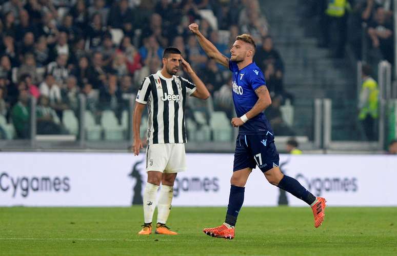 Immobile comemora um de seus gols pela Lazio