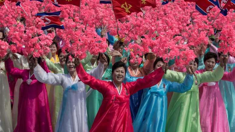 Desfile na Coreia do Norte