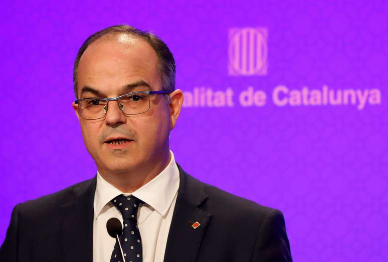 Porta-voz do governo catalão, Jordi Turull, durante coletiva de imprensa em Barcelona, Espanha 17/10/2017 REUTERS/Gonzalo Fuentes