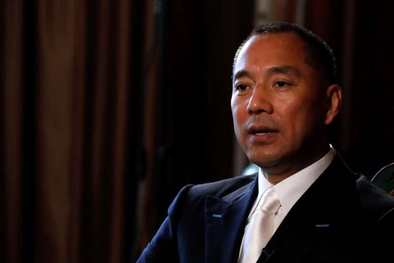 Guo Wengui durante entrevista em Nova York, Estados Unidos, em 30 de abril de 2017