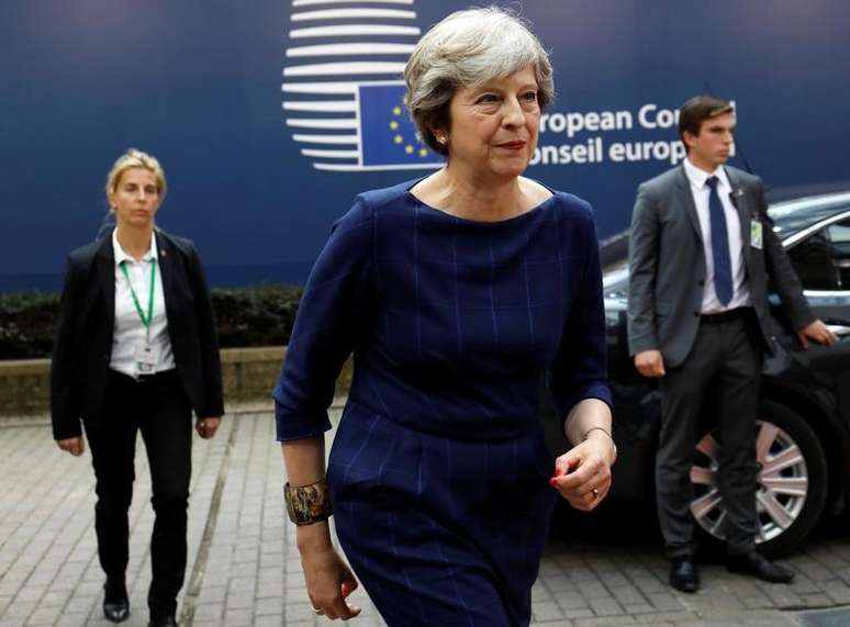 Premiê Theresa May chega para reunião da UE em Bruxelas
 19/10/2017   REUTERS/Dario Pignatelli