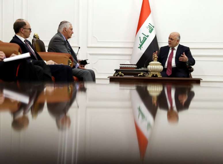 Tillerson conversa com premiê iraquiano Haider al-Abadi em Bagdá
 23/10/2017    REUTERS/Alex Brandon/Divulgação