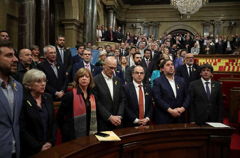 Parlamento catalão após declaração da independência