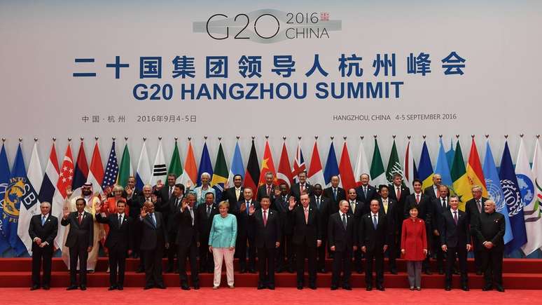 L&iacute;deres mundiais no G20