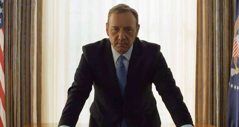 Kevin Spacey na pele do presidente Underwood: sexo é poder.