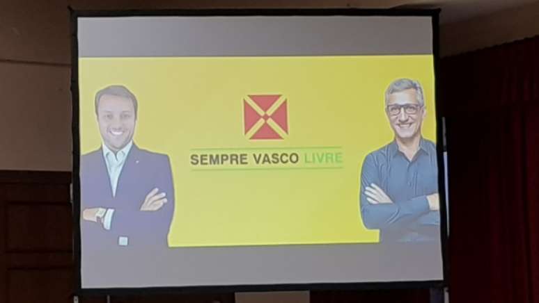 Slide de Julio Brant e Alexandre Campello que anunciou união. Veja a seguir outras fotos na galeria especial