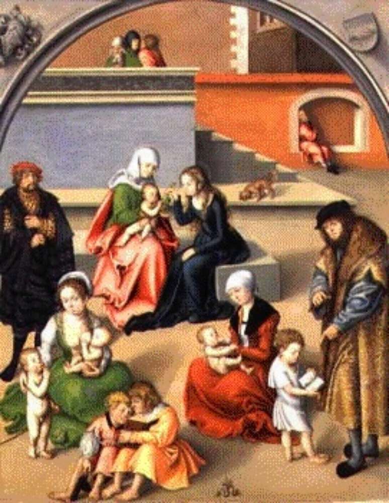 O lar, a capela do crist&atilde;o (A fam&iacute;lia sagrada de L. Cranach)