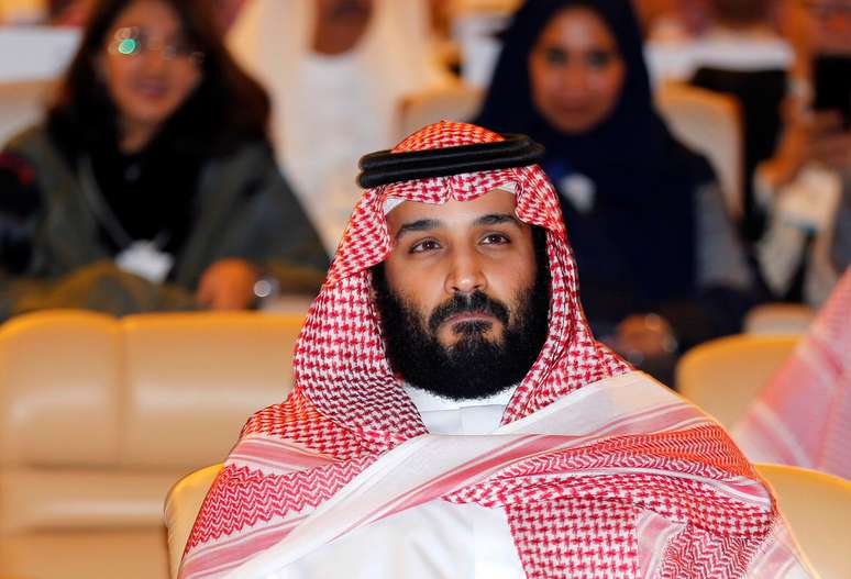 Pr&iacute;ncipe herdeiro da Ar&aacute;bia Saudita, Mohammed bin Salman, durante confer&ecirc;ncia em Riad 24/10/2017 REUTERS/Hamad I Mohammed