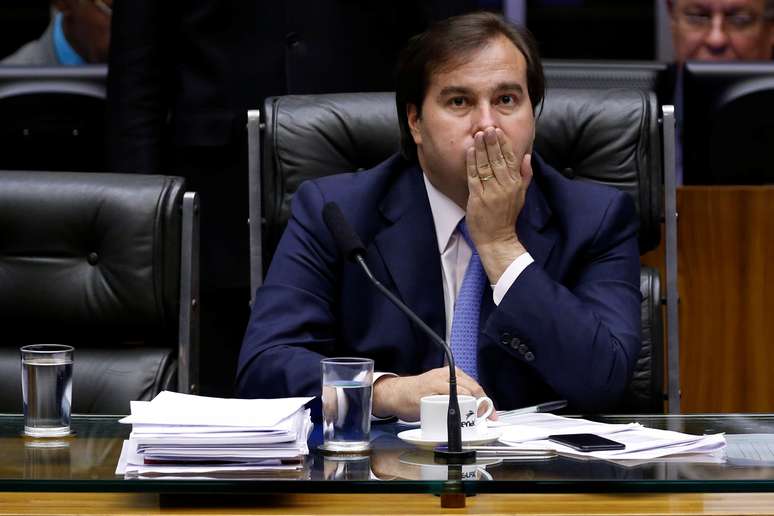 Rodrigo Maia durante sessão da Câmara dos Deputados
 25/10/2017    REUTERS/Adriano Machado