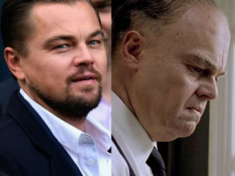 Leonardo DiCaprio também envelheceu com a caracterização para o longa 'J. Edgar'