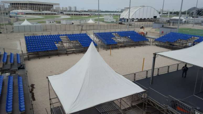 A quadra de areia tem 1.600m² e está localizada ao lado do Centro Olímpico de Tênis (Crédito: Lilian Dias)