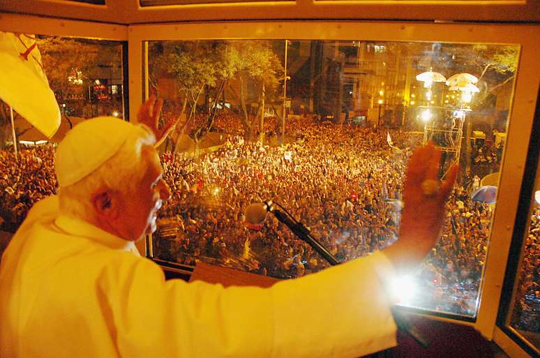 Bento XVI, em visita a São Paulo em maio de 2007