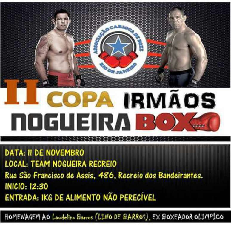 II Copa Irmãos Nogueira de Boxe Homenageará Laudelino Barros, neste sábado, 11 de novembro (FOTO: Divulgação)