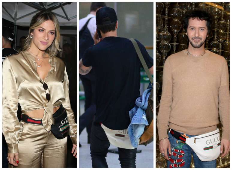 Giovanna Ewbank, Bruno Gagliasso e Arlindo Grund de pochete (Fotos: AgNews)