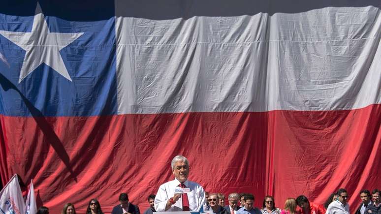 Piñera em comício no Chile