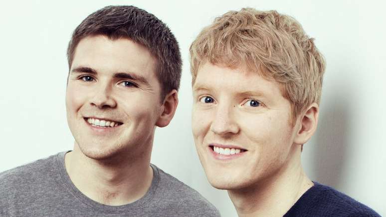 John Collison (&agrave; esquerda) e seu irm&atilde;o, Patrick