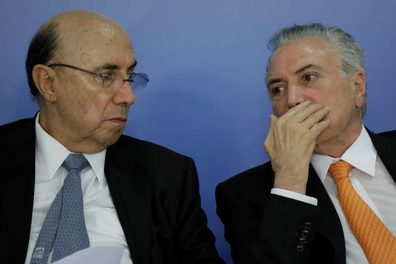 O ministro Henrique Meirelles e o presidente Michel Temer.