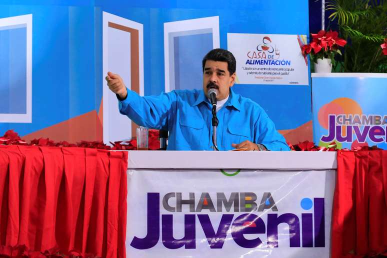 Presidente da Venezuela, Nicolás Maduro, durante evento no Palácio de Miraflores, em Caracas 22/11/2017 Palácio de Miraflores/Divulgação via REUTERS 