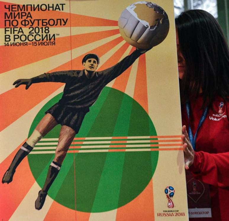 Pôster oficial da Copa do Mundo (Foto: Mladen Antonov / AFP)