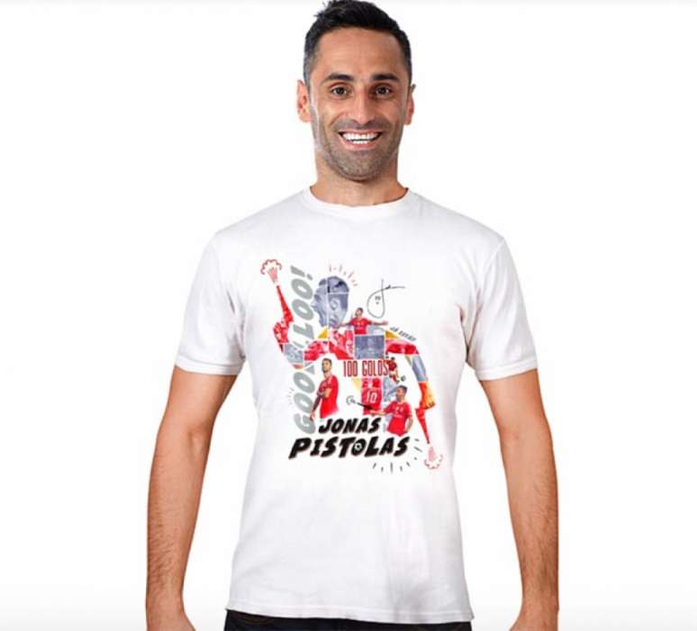 Benfica criou uma camisa em homenagem a Jonas (Foto: Divulgação)