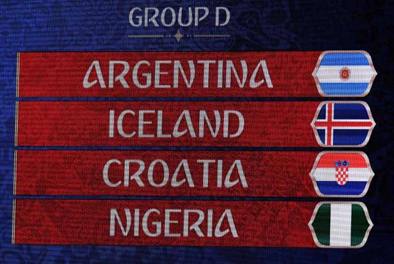 A Argentina pega a Islândia no primeiro jogo