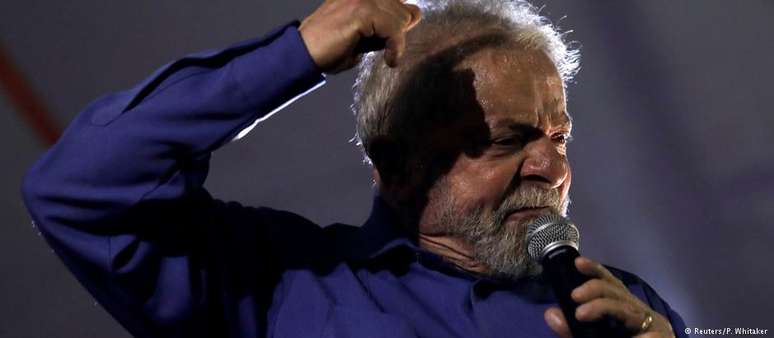 O ex-presidente Lula durante um discurso em agosto deste ano.