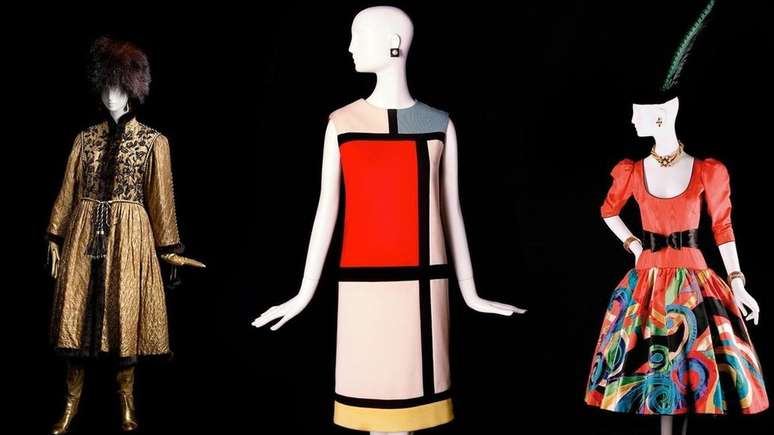 Alguns exemplos de criações inovadoras do estilista | Foto: Fondation Pierre Bergé - Yves Saint Laurent, Paris/Alexandre Guirkinger