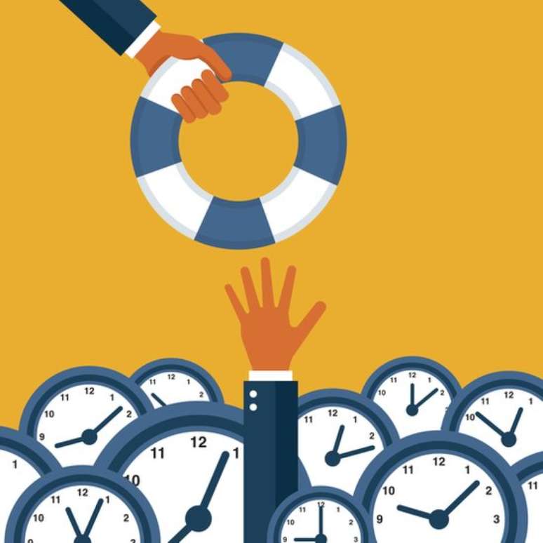 Ilustra&ccedil;&atilde;o de bra&ccedil;o 'sufocado' por boias